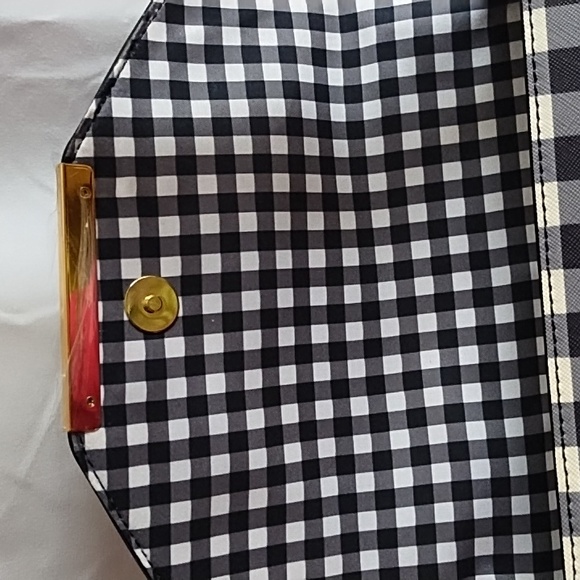 Draper James Black and White Gingham Crossbody Bag - Picture 8 of 9